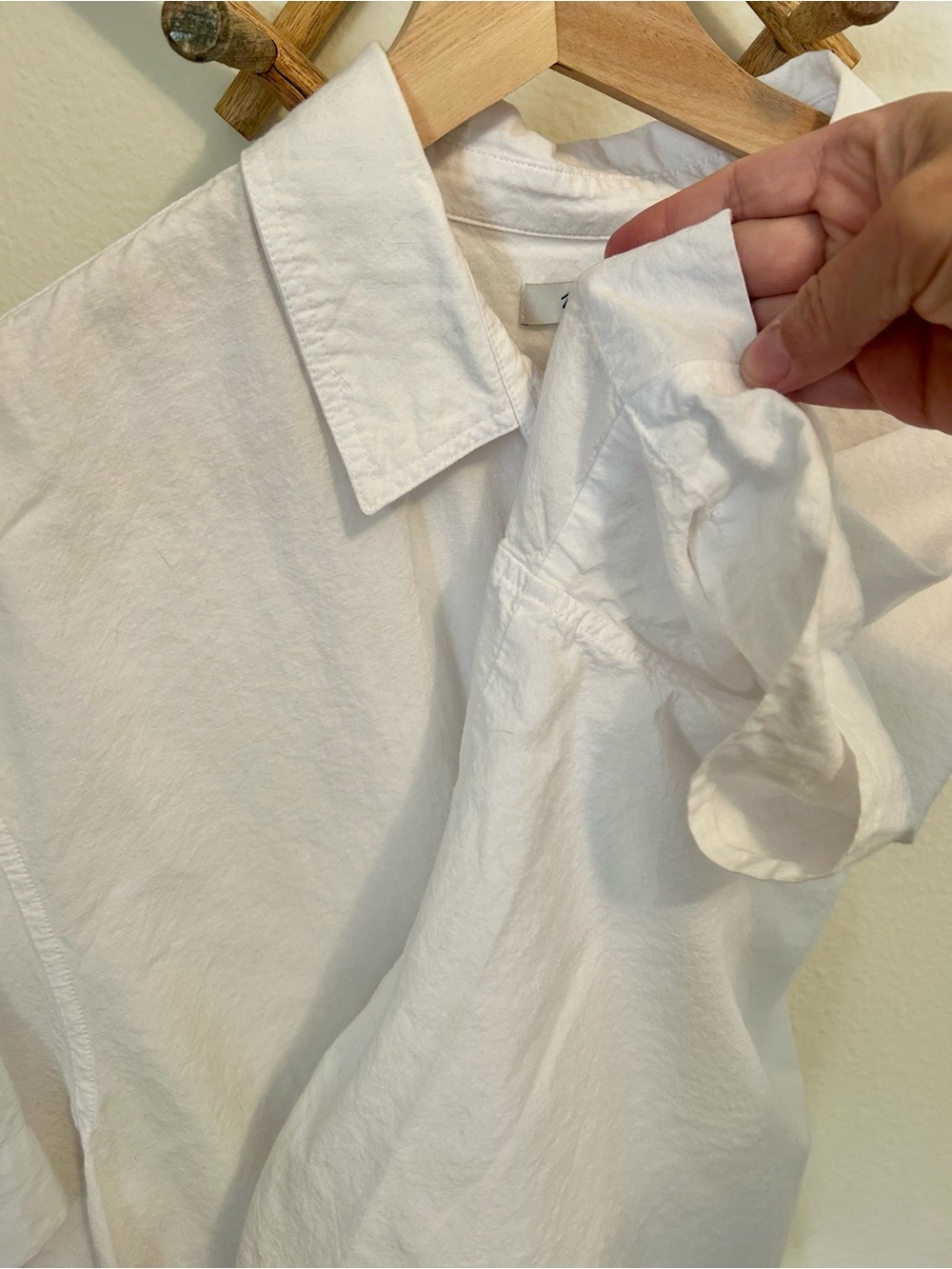 Madewell Cropped Utility Button-Up Shirt in White size L oversized oxford preppy - Picture 7 of 11